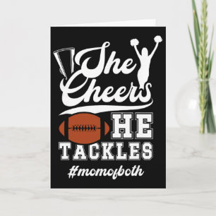 She Cheers He Tackles Mom Of Both Footll And Cheer Card