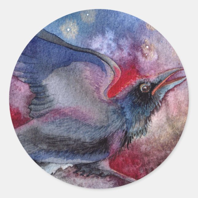 She Danced by the Light of the Moon Classic Round Sticker (Front)