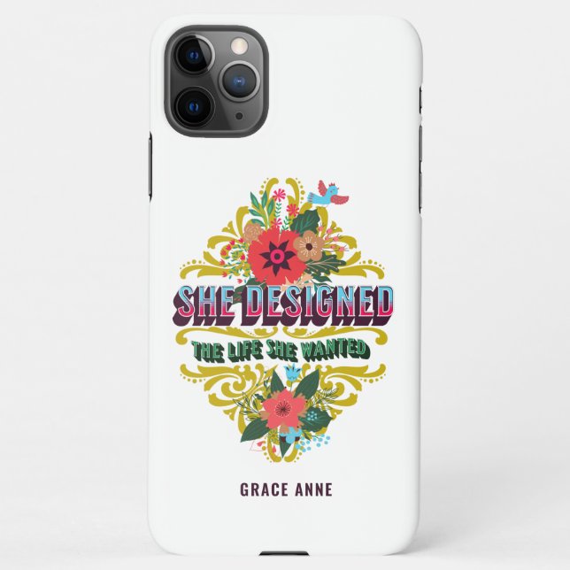 She Designed The Life She Wanted iPhone Case (Back)