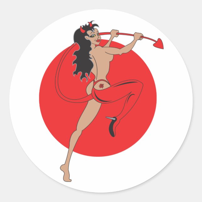 She Devil Classic Round Sticker (Front)