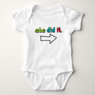 She Did It (1 of 2) Right Arrow: Organic Baby Bodysuit