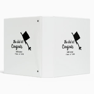She did it congrats graduation add student name ye binder