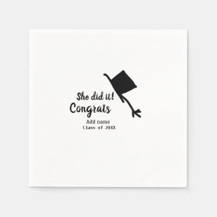 She did it congrats graduation add student name ye napkin