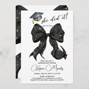 She Did it Graduation Invitation