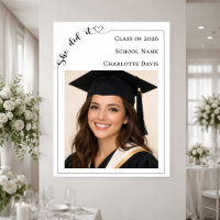 She Did it photo Graduation Party welcome