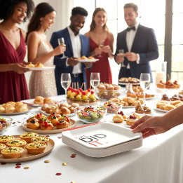 She Did It Red minimal Graduation Paper Plate