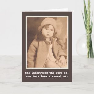 She didn't accept no Vintage Photo Card