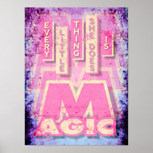She Does Magic vintage Poster