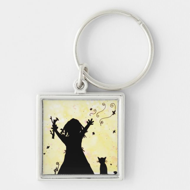 She Dreams of Magic in the Moon Keychain (Front)