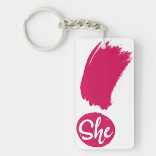 She Exclamation Keychain