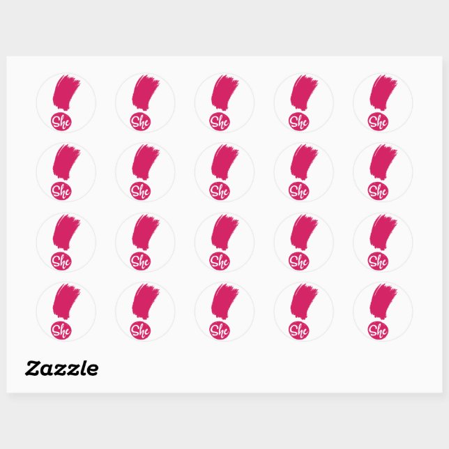 She Exclamation Stickers (Sheet)