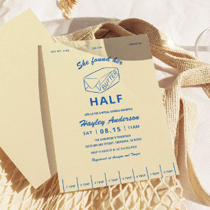 She Found Butter Half Butter Bridal Shower Invitation