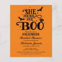 She Found Her Boo Bridal Shower Budget Invitations