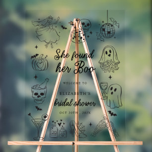 She Found Her Boo Bridal Shower Welcome Sign