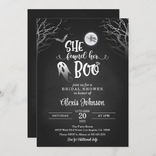 She Found Her Boo Bridal Shower with Ghost Invitation