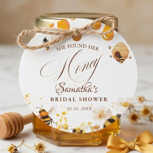 She found her honey Bee bridal shower Favour Tags
