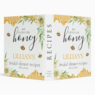She Found Her Honey Bee Bridal Shower Recipe Binder