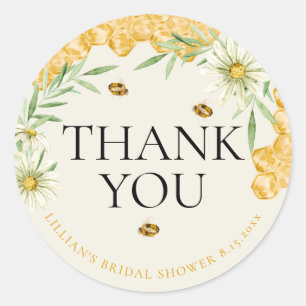 She Found Her Honey Bee Bridal Shower Thank You Classic Round Sticker