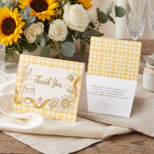 She Found Her Honey Beehive Jar Bridal Shower Thank You Card