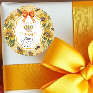 She Found Her Honey Bridal Shower   Classic Round Sticker