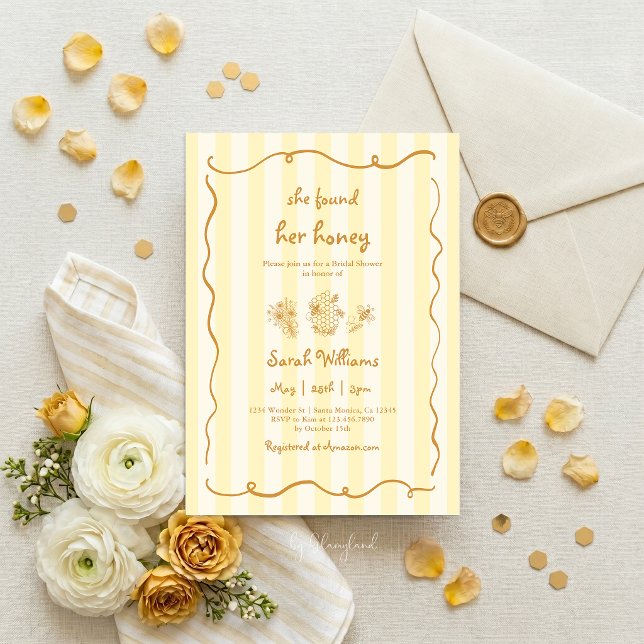 She Found Her honey Bridal Shower invitation (Creator Uploaded)