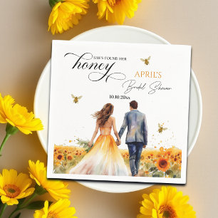 She Found Her Honey Bridal Shower   Napkin