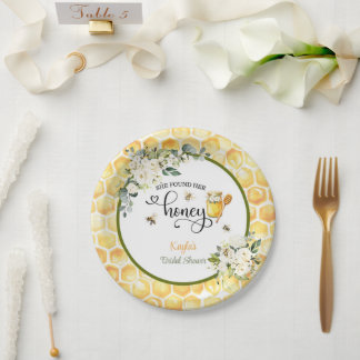 She Found Her Honey Bridal Shower Paper Plate