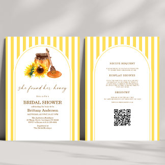 She Found Her Honey Bridal Shower QR Code Invitation
