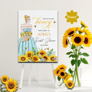 She Found Her Honey Bridal Shower Welcome Poster