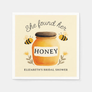 She found her Honey Bridal Shower Yellow Napkin