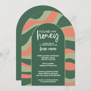 She Found Her Honey - Organic Curves Bridal Shower Invitation