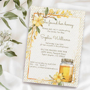 She Found Her Honey Yellow Floral Bridal Shower Invitation