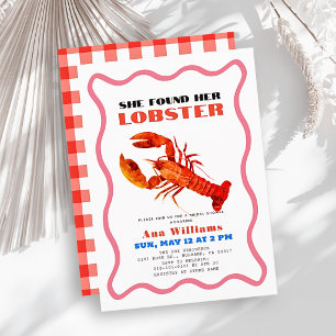 She found her Lobster Pink Wavy Bridal Shower Invitation
