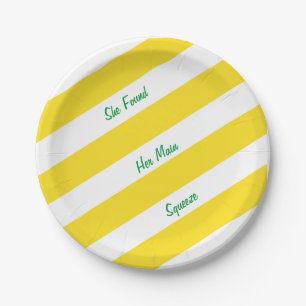 She found her main squeeze Bachelorette party Paper Plate