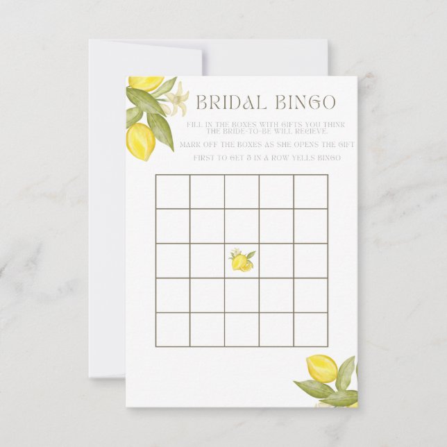She Found Her Main Squeeze Bridal Bingo Invitation (Front)