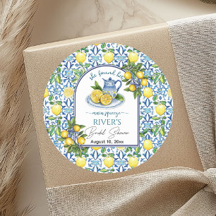 She Found Her Main Squeeze Bridal Shower Classic Round Sticker