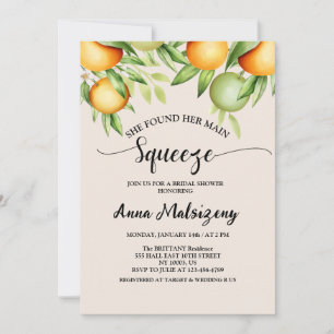 she found her main squeeze bridal shower Custom  Invitation