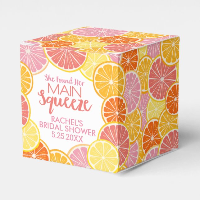 She Found Her Main Squeeze Bridal Shower Favor Box (Front Side)