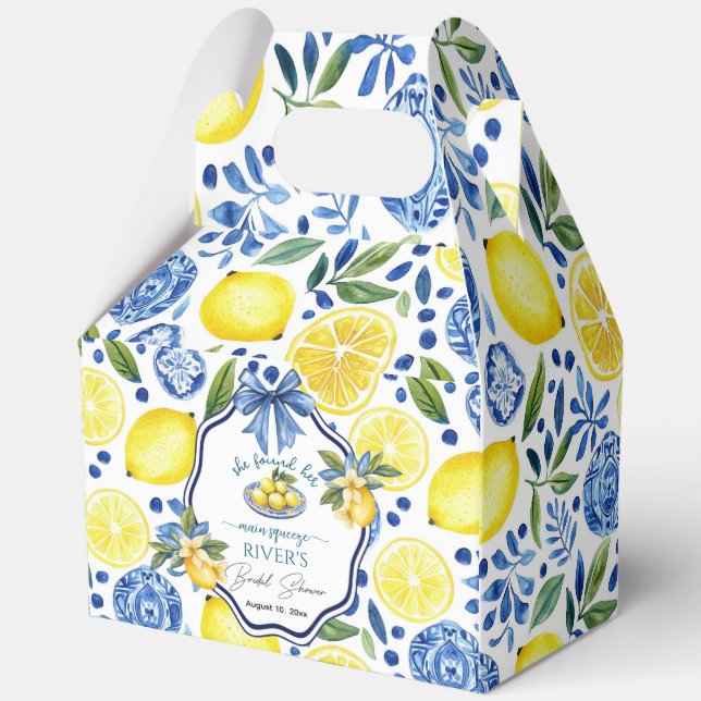 She Found Her Main Squeeze Bridal Shower Favor Box (Front)