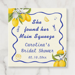 She Found Her Main Squeeze Bridal Shower Favour Tags