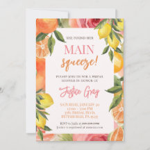 She Found Her Main Squeeze Bridal Shower Invitatio