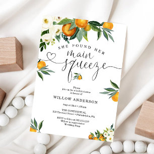 She Found Her Main Squeeze Bridal Shower Invitation