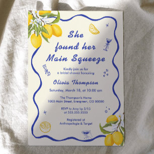 She Found Her Main Squeeze Bridal Shower Invitation