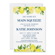 She Found Her Main Squeeze Bridal Shower Invite