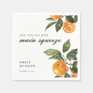 She Found Her Main Squeeze Bridal Shower Napkin