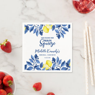 She Found Her Main Squeeze Bridal Shower Napkin