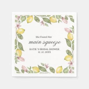 She Found Her Main Squeeze Bridal Shower Napkin