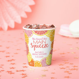 She Found Her Main Squeeze Bridal Shower Paper Cups