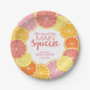 She Found Her Main Squeeze Bridal Shower Paper Plate