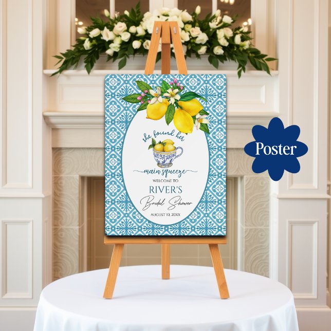 She Found Her Main Squeeze Bridal Shower Poster (Creator Uploaded)